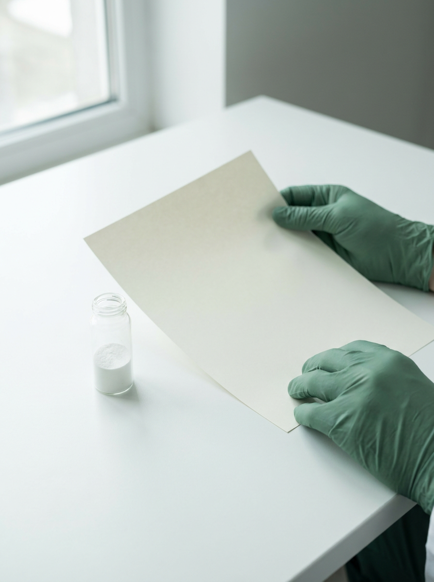 Quality control review of a raw material sample against its certificate of analysis